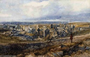 William Simpson - The graves on cathcart's hill of the officers of the fourth division who fell at inkerman