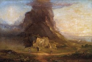 Tomasz Cole - The Cross and the World: Study for 'Two Youths Enter Upon a Pilgrimage - One to Cross the Other to the World
