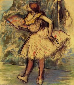 Dancer With A Fan — ヒラール・ジェームズ・エドガー・デガス, Impressionism