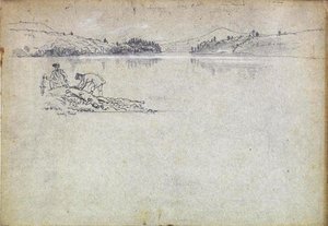 Lake Incapoco Looking-nw — Thomas Cole, Hudson River School