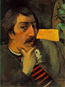 Selbstporträt Mit Dem Idol — Eugène Henri Paul Gauguin