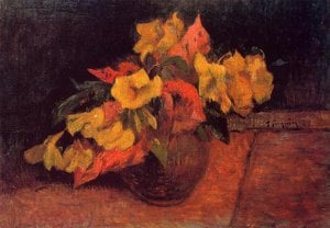 Evening Primroses In A Vase — Πωλ Γκωγκέν, Post-impressionist Style