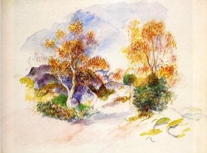 Pierre-Auguste Renoir - Landschaft mit Bäumen