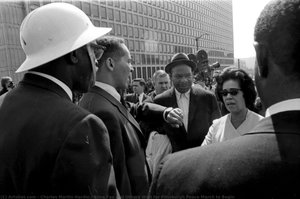 Alma Fox And Others Wait For Pittsburgh Peace March To Begin — Charles Martin Hardie