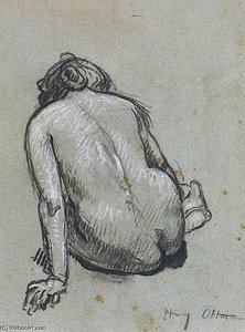 Seated Nude Back — Henri Ottmann