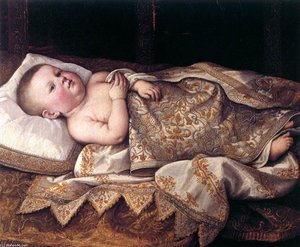 Prince Leopoldo De' Medici In A Cradle — Tiberio Di Tito