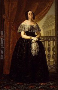 Portrait Of Doña Dolores Caldes De Monserrat — Luis López Y Piquer