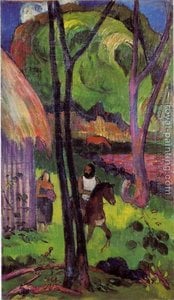Cavalier Devant La Case — Eugène Henri Paul Gauguin