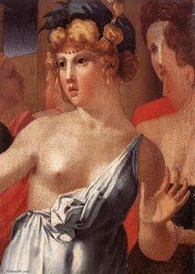 Rosso Fiorentino - Moses Defending the Daughters of Jethro (detail)