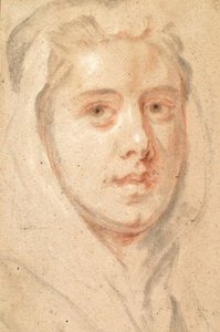 Head Of A Lady — 윌리엄 호가스, 18th Century Portraiture