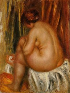 Pierre-Auguste Renoir - After Bathing (nude study)
