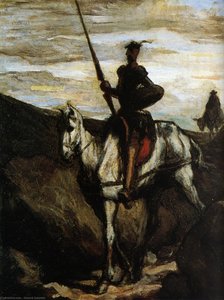 Don Quichotte Et Sancho Pança Se Rendant Aux Noces De Gamaches Gift Quichotte And Sancho Pança Going To The Weddings Of Gamaches — Оноре Домије