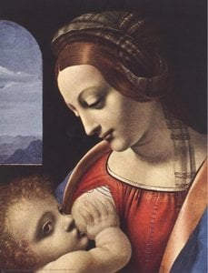 Leonardo Da Vinci - Madonna Litta (yksityiskohta)