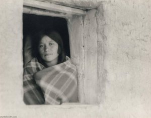 Young Woman In Pueblo Window — Forman Hanna