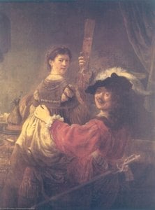 Rembrandt E Saskia Nella Scena Del Figlio Prodigo Nella Taverna — Rembrandt Van Rijn