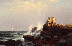 Steeple Rock, Bar Harbor, Maine — Edward Moran