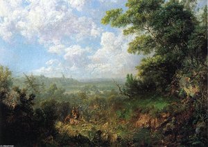 william mason brown - Untitled (also known as Landscape with Indians)