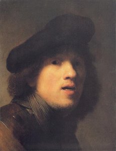 Autoportretrato Con Gorget Y Beret — Rembrandt Van Rijn