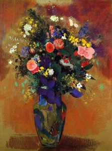 Large Bouquet Of Wild Flowers — Odilon Redon, Symbolism