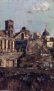Italian Town View — Antonio Mancini