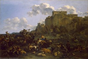 Hunters Resting — Nicolaes Berchem