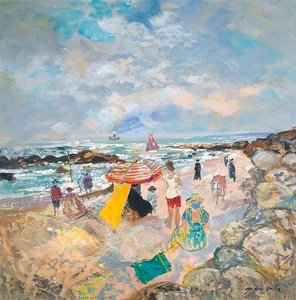 The Beach At Deauville — Emilio Grau Sala