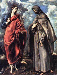 El Greco - St. John the Evangelist and St. Francis