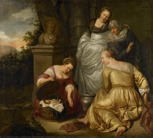 Erichthonius Found By The Daughters Of Cecrops, Hendrick Heerschop, 1650 - 1672 — Hendrick Heerschop