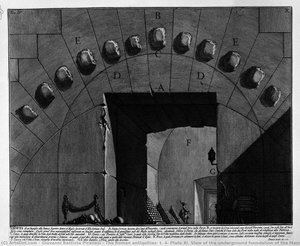 The Roman Antiquities, T. 4, Plate Xi. View Of The Underground Foundation Of The Mausoleum Of Adrian`s Helium. — جيوفاني باتيستا بيرانيسي