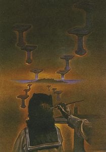 El Lavabo (obra Estereoscópica, Componente Derecho) — Salvador Dalí, Surrealist Painting