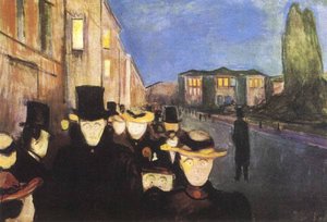 Edvard Munch - Afton på karl johan bergen