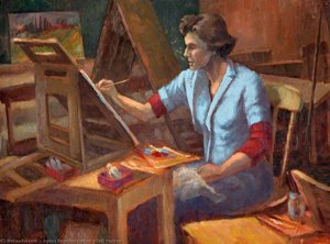 agnes beverley burton - Self Portrait