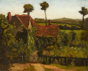 A Distant View Of Harrow On The Hill — Maud Ireland Button
