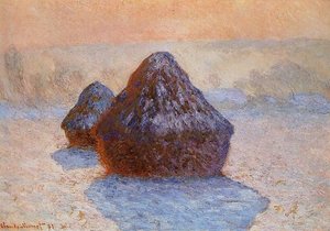Campos de trigo con efecto hielo blanco