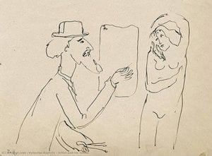 Vytautas Kasiulis - Artist and his model