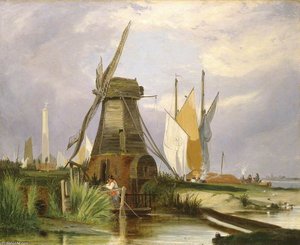 On The River Yare, Norfolk — Alfred Stannard