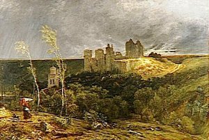 Vue Du Château De Pierrefonds En Ruine — Paul Huet
