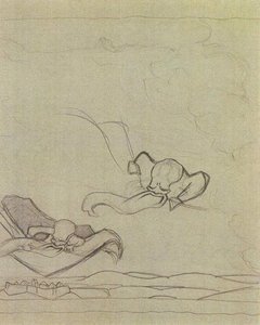 Nikolai Roerich - 'Study to ''Flying Carpet'''