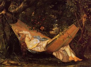 The Hammock (also Known As La Reve) — Gustave Korbe, Contemporary Realism