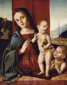 Madonna And Child With The Infant Saint John The Baptist — 马尔科·帕尔梅扎诺