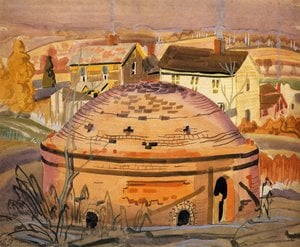 Brick Kiln In Autumn (Building With Domed Top)