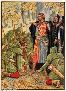 Robin Hood And His Men Kneel To The King — Walter Crane