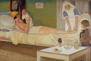 Romance – Cecile Walton (1891–1956), With Her Children Edward And Gavril — Cecile Walton