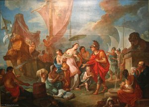 The Arrival Of Cleopatra At Tarsus — Charles-joseph Natoire