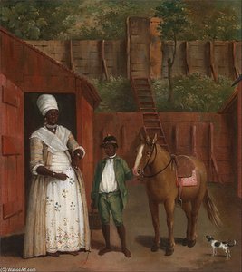 A Mother With Her Son And A Pony — Agostino Brunias