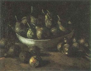 Still Life Con Una Ciotola Di Terracotta E Pere — Vincent Willem Van Gogh