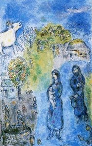 Campesinos Junto Al Pozo — Marc Chagall, Surrealismo