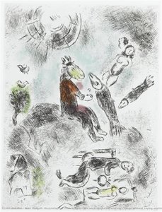 Mark Šagal - Illustration for Louis Aragon's work "One who says things without saying anything"