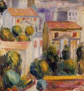House At Cagnes — Pierre-auguste Renoir, Impressionism