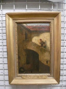 aze valère adolphe louis - Intérieur de cour à Bled (Cher)